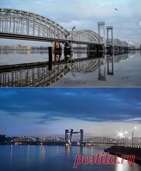 Разводные мосты Санкт-Петербурга . Финляндский железнодорожный мост.