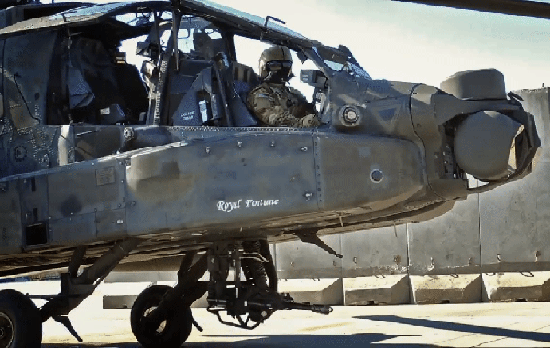 DANGEROUS MILITARY AIRCRAFT - WATCH ATTACK HELICOPTERS MACHINE GUN SWIVEL WITH PILOT HEAD MOVEMENTS - COOL ACTION GIF!
