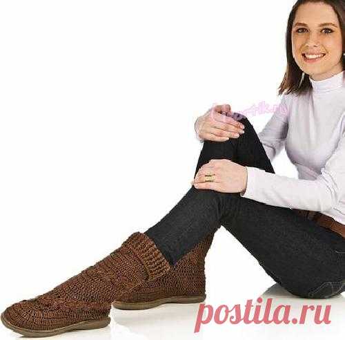 Летние вязаные сапожки - Описание вязания, схемы вязания крючком и спицами | Узорчик.ру