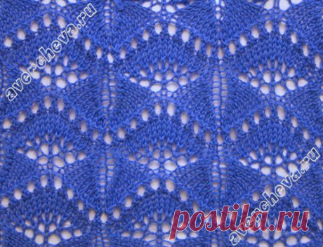 ажурные волны | каталог вязаных спицами узоров