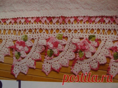 Вяжем крючком красивую кайму. Схемы вязания.