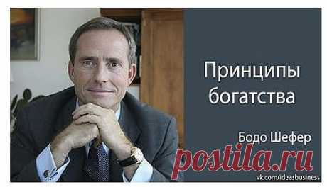 Бодо Шефер - принципы богатства