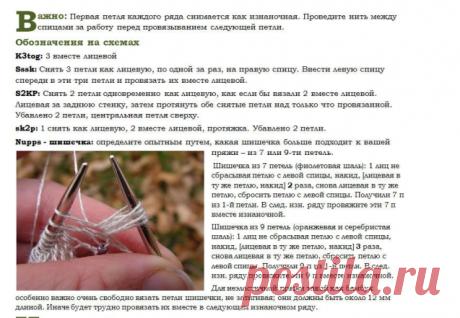 Схема Эолова шаль - запись пользователя Vikpolia (Нина) в сообществе Вязание спицами в категории Вязание для женщин спицами. Схемы вязания спицами