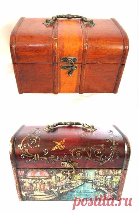Декупаж-&quot;Французский&quot; сундучок из Китая | Самоделкино