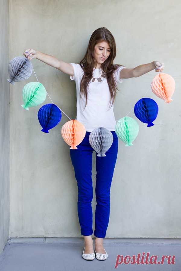 DIY Honeycomb Balloon Garland