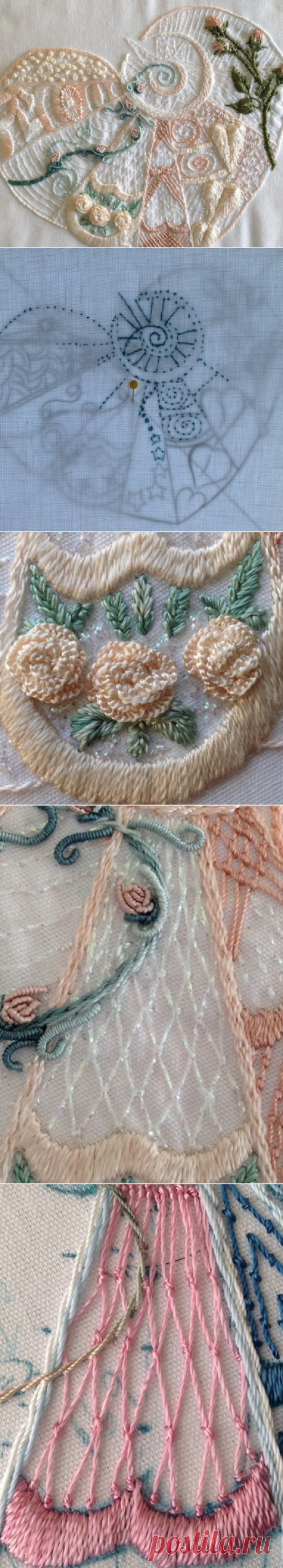 Бразильская техника вышивки (Brazilian Dimensional Embroidery) ☆ швы и стежки, инструменты и материалы