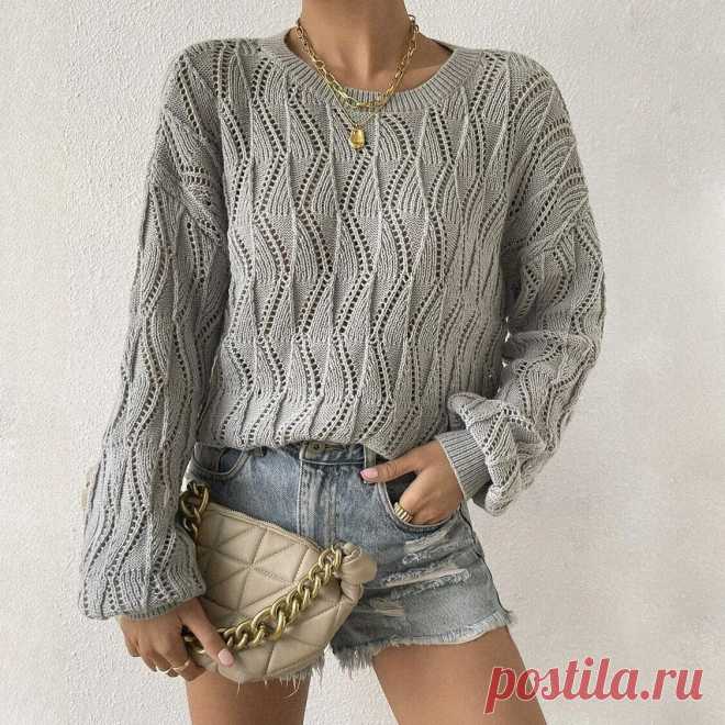 Изящные рельефы и стильный ажур: 11 новых моделей для вязания спицами + схемы узоров | Вяжем вместе! | Дзен