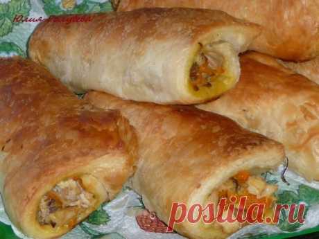 Кулинария — СЛОЕНЫЕ КУЛЕЧКИ С МЯСНОЙ НАЧИНКОЙ. Рецепт Юлии Голубевой.