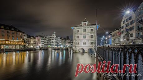 Zürich City & Limmat by Night / 500px