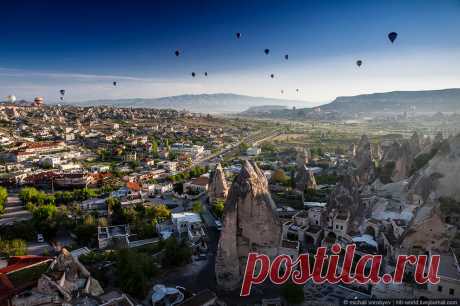 Каппадокия c высоты полета воздушного шара