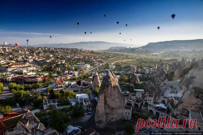 Каппадокия c высоты полета воздушного шара