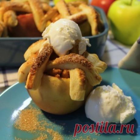 Запеченное яблоко с медом и корицей. - МирТесен