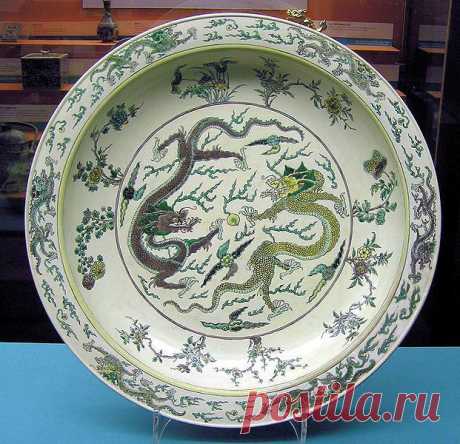 Фарфоровая тарелка, период правления императора Канси (1661-1722)