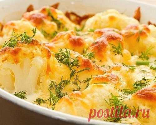 Цветная капуста запеченная с сыром