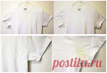 СТИРКА - ЖЁЛТЫЕ ПЯТНА !!!  **На воротничках и подмышках - удали своим средством. *Жидкость для мытья посуды 1ч/л, перекись водорода 3-4ч/л, пищ/сода 2ст/л - смешай, и втирай в пятно. *Удивищься эффекту!