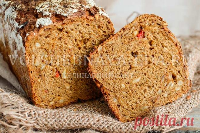 Ржаной хлеб с семечками и сладким перцем | Волшебная Eда.ру