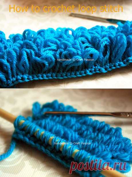 Учебник крючком: Loop стежка | Бесплатный шаблон &amp; Учебник по CraftPassion.com