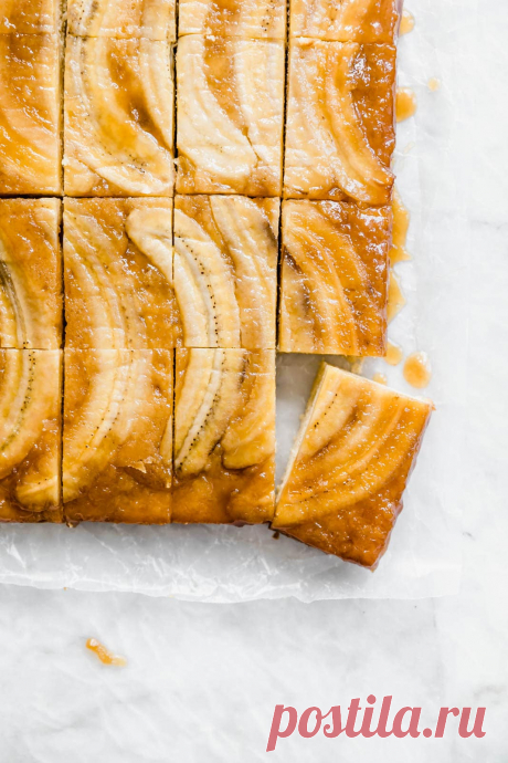 Карамелизированный банановый перевернутый торт - Broma Bakery