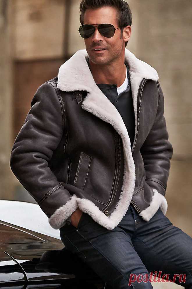 Classic Sheepskin B-3 Bomber Jacket with Detachable Hood | Overland