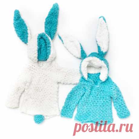 Толстовка с капюшоном от Bernat Hippity-Hop, версия 1 - 6 мес | Yarnspirations