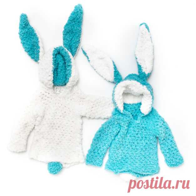 Толстовка с капюшоном от Bernat Hippity-Hop, версия 1 - 6 мес | Yarnspirations