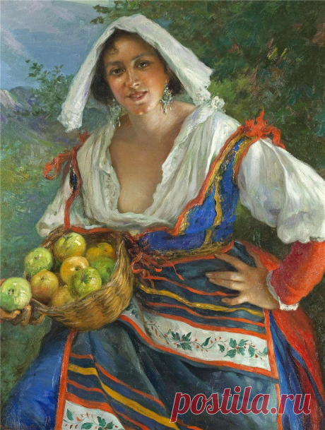 Продавщица яблок