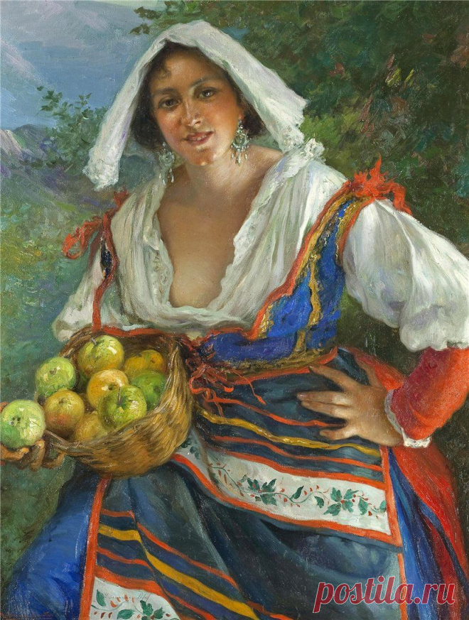 Продавщица яблок