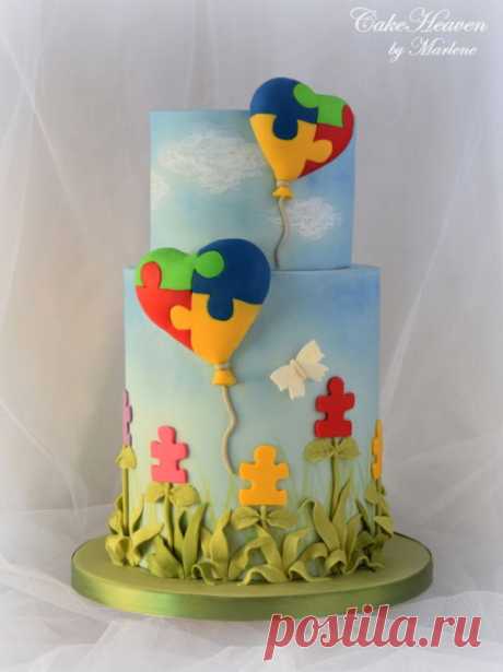#SugarArt4Autism #AutismSweets - Cakes to raise Awareness - Cake by CakeHeaven by Marlene - CakesDecor