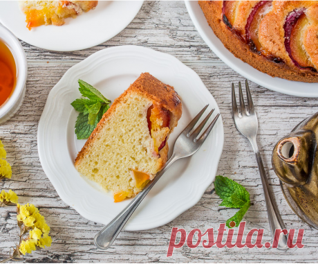 Рецепт персикового пирога на оливковом масле на Вкусном Блоге