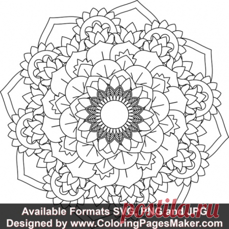SVG Mandala Art #157 &amp;#8211; ColoringPagesMaker