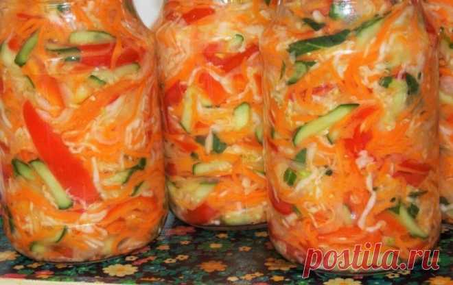 Салат "Под зиму" из капусты и огурцов. | Готовим сами! | Яндекс Дзен