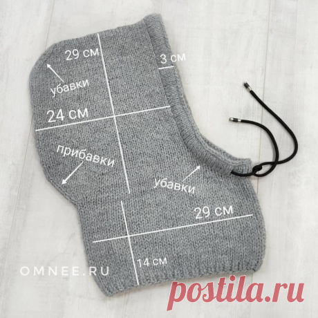 Описание капора (Вязание спицами) — Журнал Вдохновение Рукодельницы