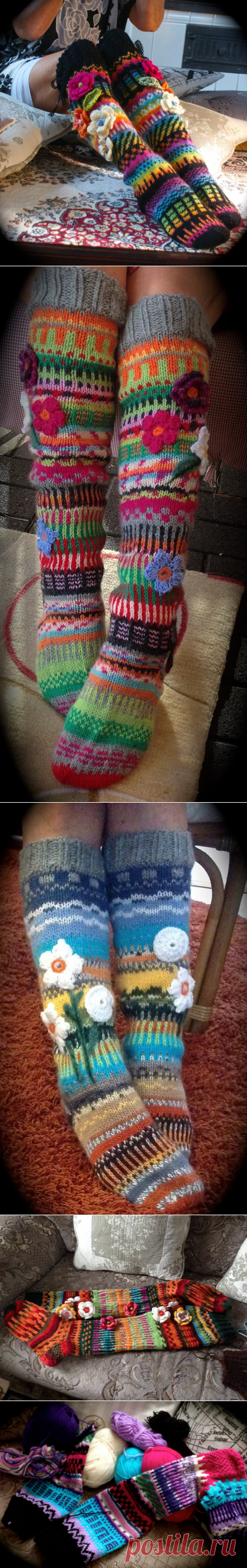 Невероятной красоты носочки от Anelmaiset (очень много фотографий)