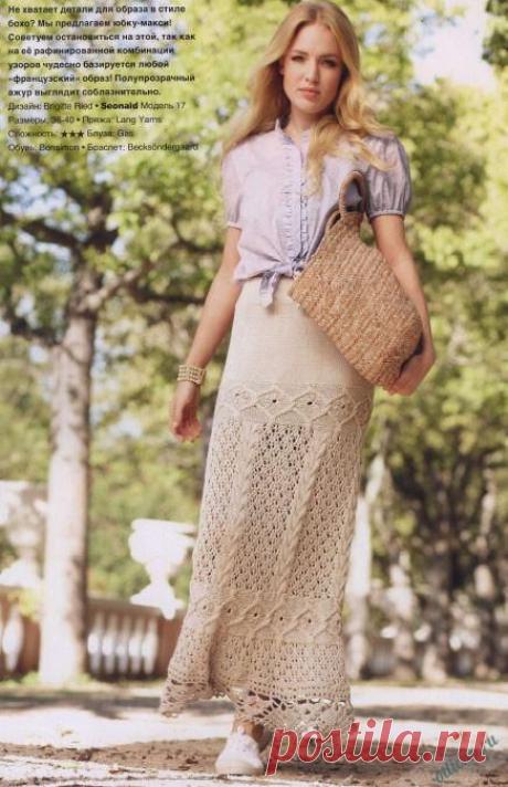 Вязаная спицами летняя юбка | Отлично! Школа моды, декора и актуального рукоделия