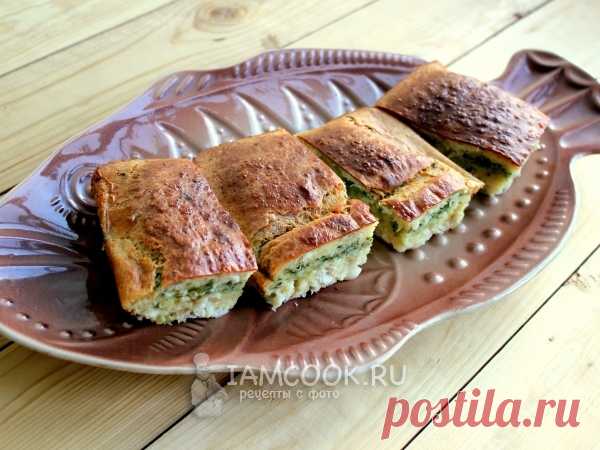 Заливной рыбный пирог на кефире