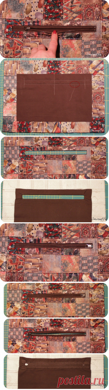 Прорезной карман на молнии, мастер- класс.