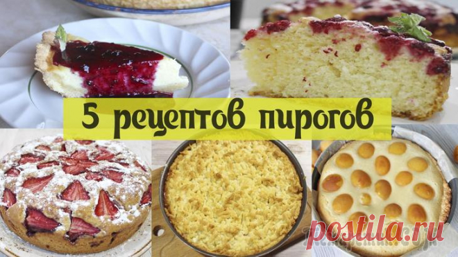 5 рецептов пирогов Всем привет, сегодня подборка пирогов, которые идеально приготовить летом. Они все очень вкусные! И без сомнений порекомендую их все) Начнем со Сметанника. Очень похож по вкусу на чизкейк, но менее жи...