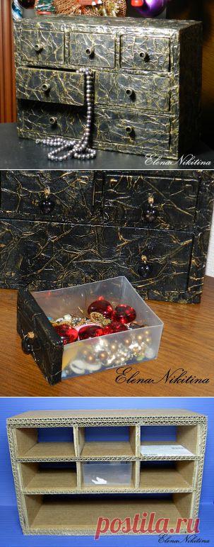 (+1) тема - Шкатулка-комод из... картона | СДЕЛАЙ САМ!