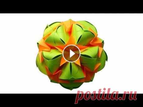 Кусудама Sweet Spring Новогоднее украшение из бумаги оригами Интересная Кусудама Sweet Spring, автор - Natalia Romanenko делается очень просто в технике оригами. Всего потребуется сделать 30 модулей, каждый моду...