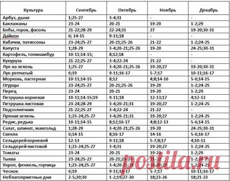 Лунный посевной календарь на 2017 год » Женский Мир