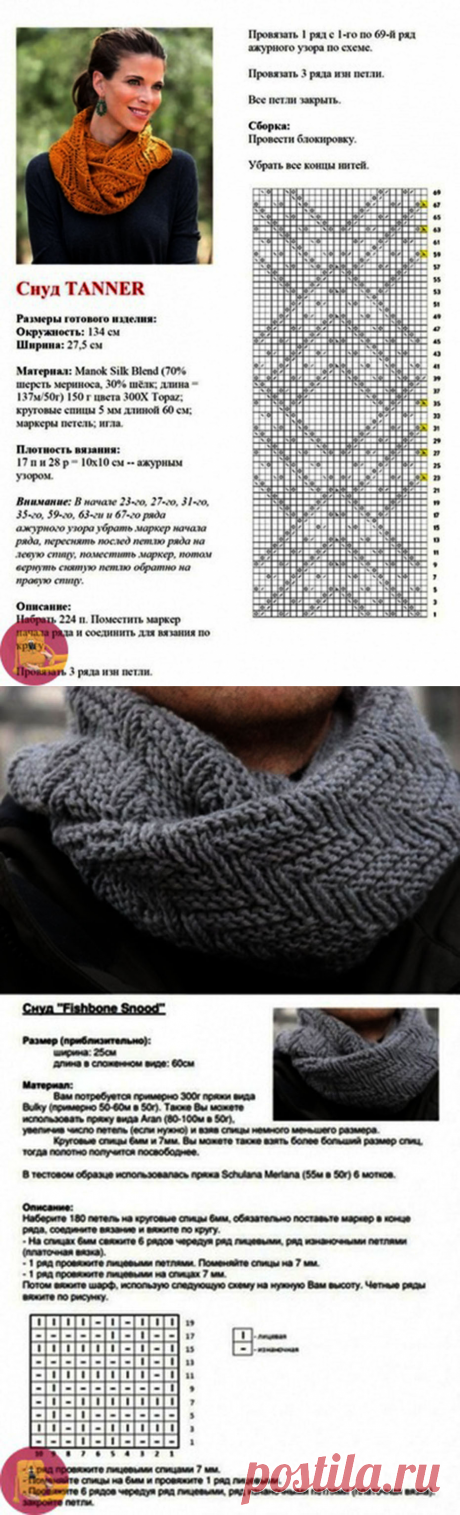 Снуды спицами — Сделай сам, идеи для творчества - DIY Ideas