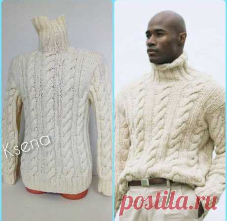 Men's knitted sweater Mans aran pullover Fisherman sweater | Etsy