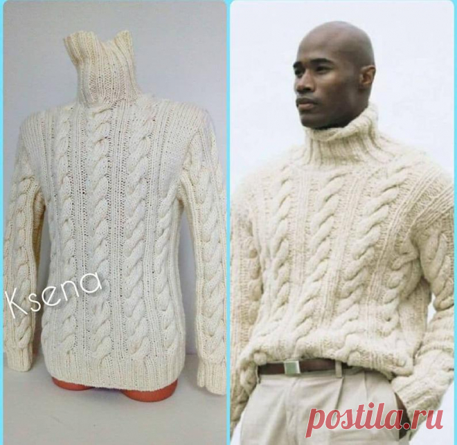 Men's knitted sweater Mans aran pullover Fisherman sweater | Etsy