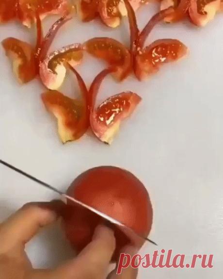 Креативно нарезаем помидоры🍅