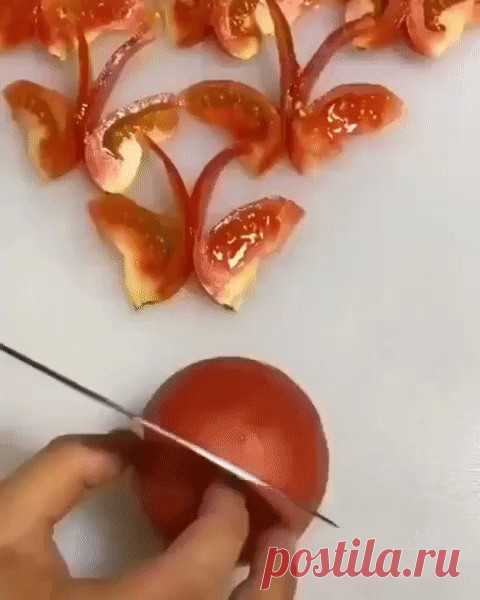 Креативно нарезаем помидоры🍅