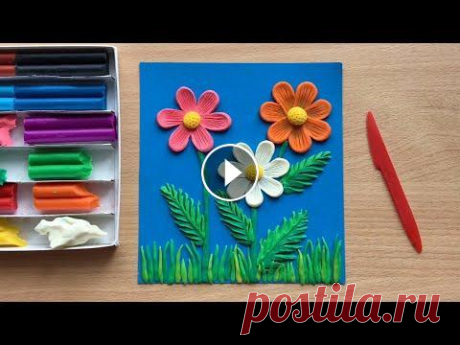 Лепка цветов из пластилина | Modeling of flowers from plasticine Пластилинография. Лепка цветов из пластилина. Материалы: Картон цветной Пластилин восковой Стек для пластилина Спица или любой другой заострённый пред...