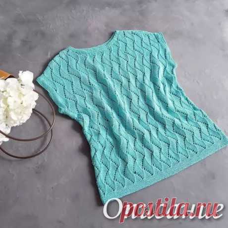 Ажурная футболка от julie_knitting узором в стиле "миссони". Спицами. / Обсуждение на LiveInternet - Российский Сервис Онлайн-Дневников