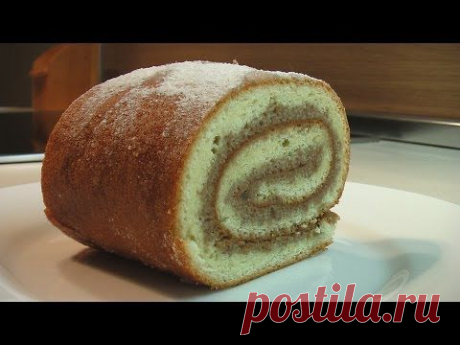 Рулет с шоколадным кремом видео рецепт