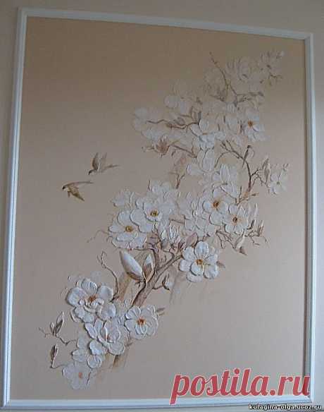 Сакура - Скульптура и лепка - Лепные панно и барельефы | Декор стены | Скульптура и Декор