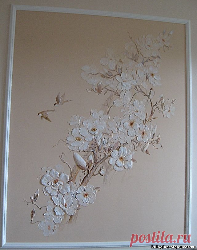 Сакура - Скульптура и лепка - Лепные панно и барельефы | Декор стены | Скульптура и Декор